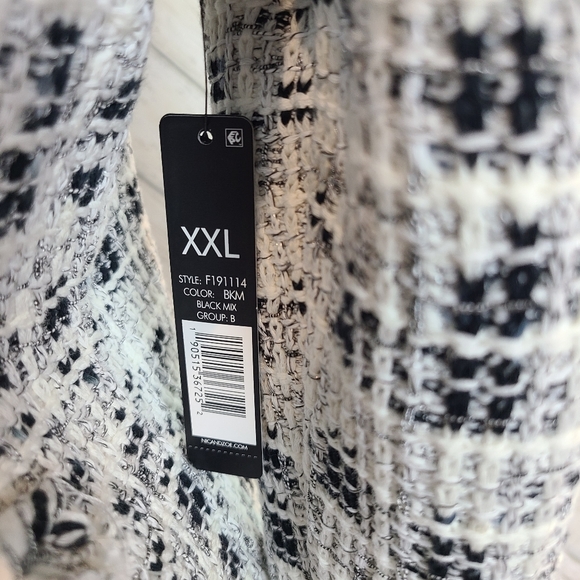 Nic + Zoe Marybeth Fringe Mix Tweed Jacket XXL - Picture 8 of 10